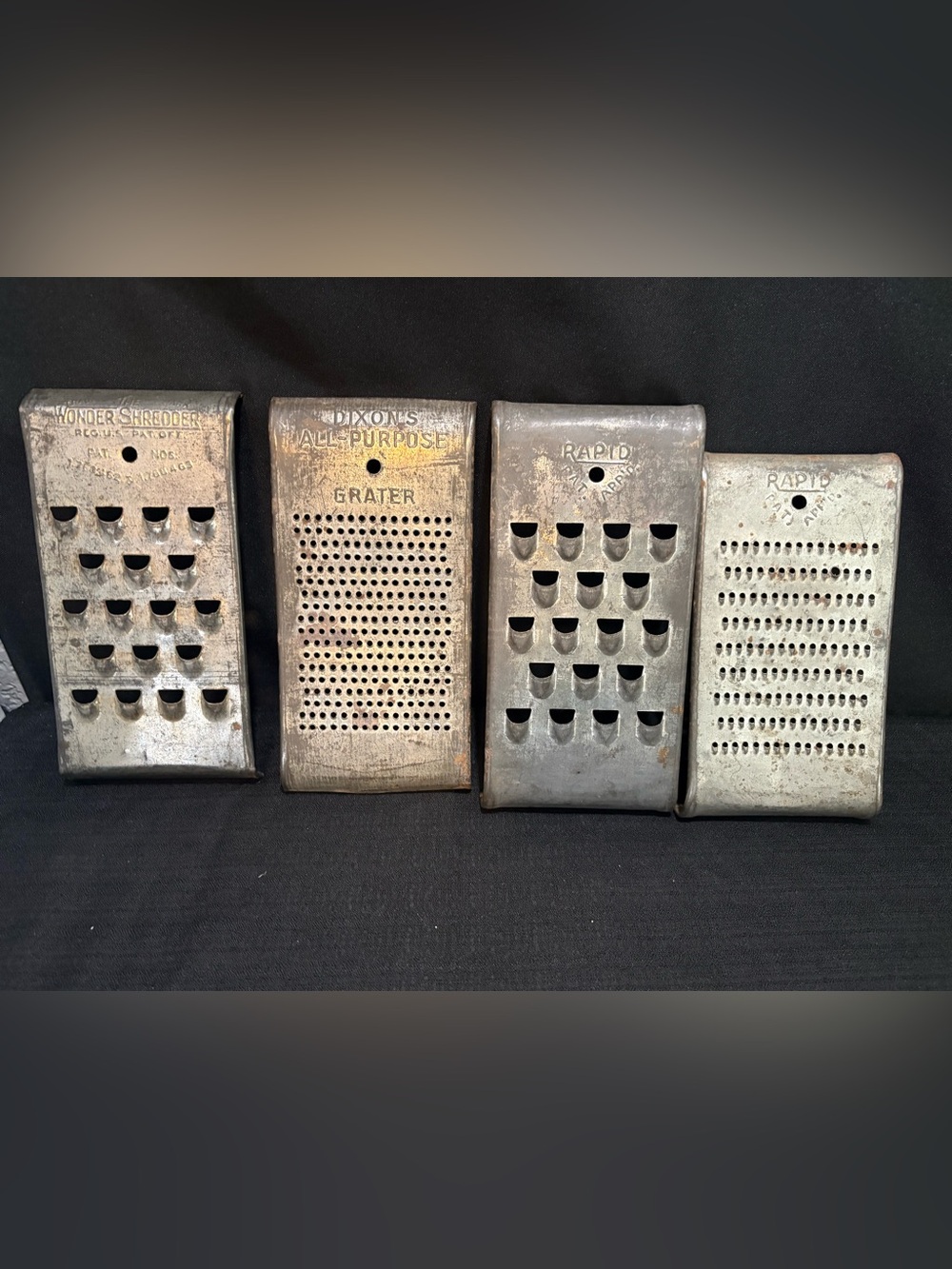 4 VTG. shredders / graters- brands. WONDER SHREDDER, Dixon & (2) Rapid